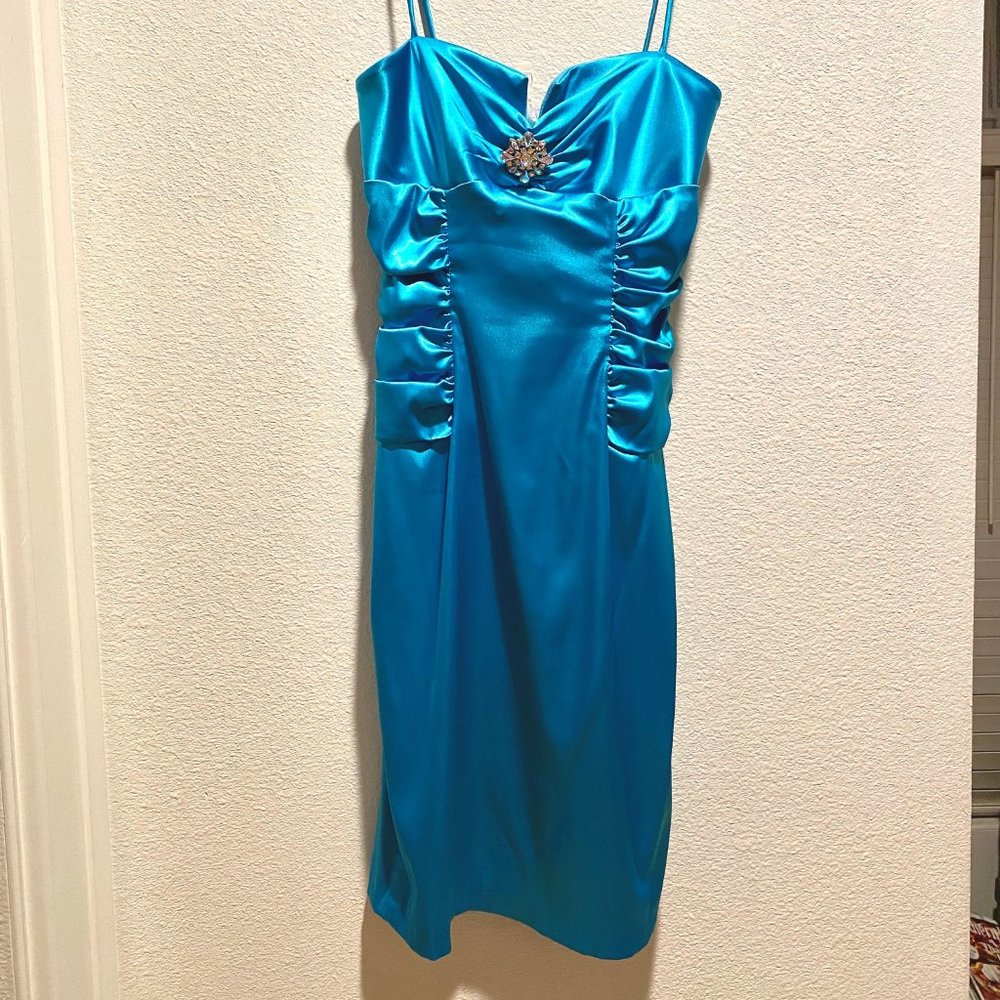 Electric blue cocktail dress